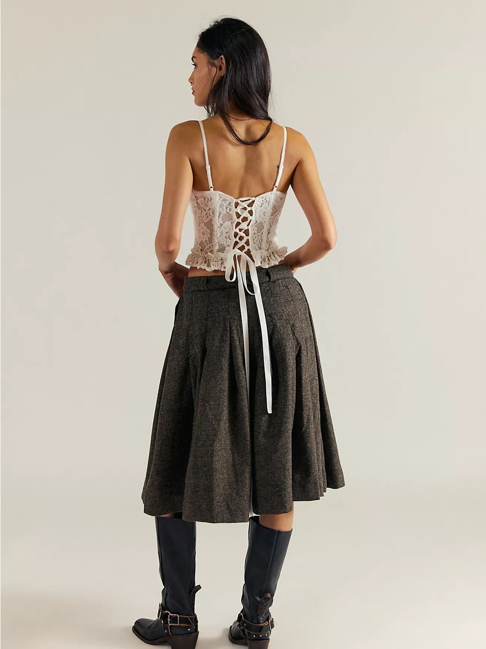 Free People Banded Tulip Cropped Trousers - Picture 2 of 8